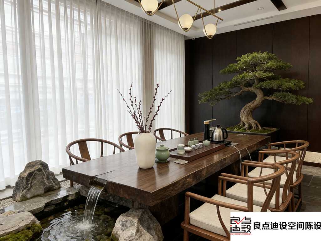 绝了!这家中式茶馆的装修软装设计，直接把禅意氛围拉满!🔥